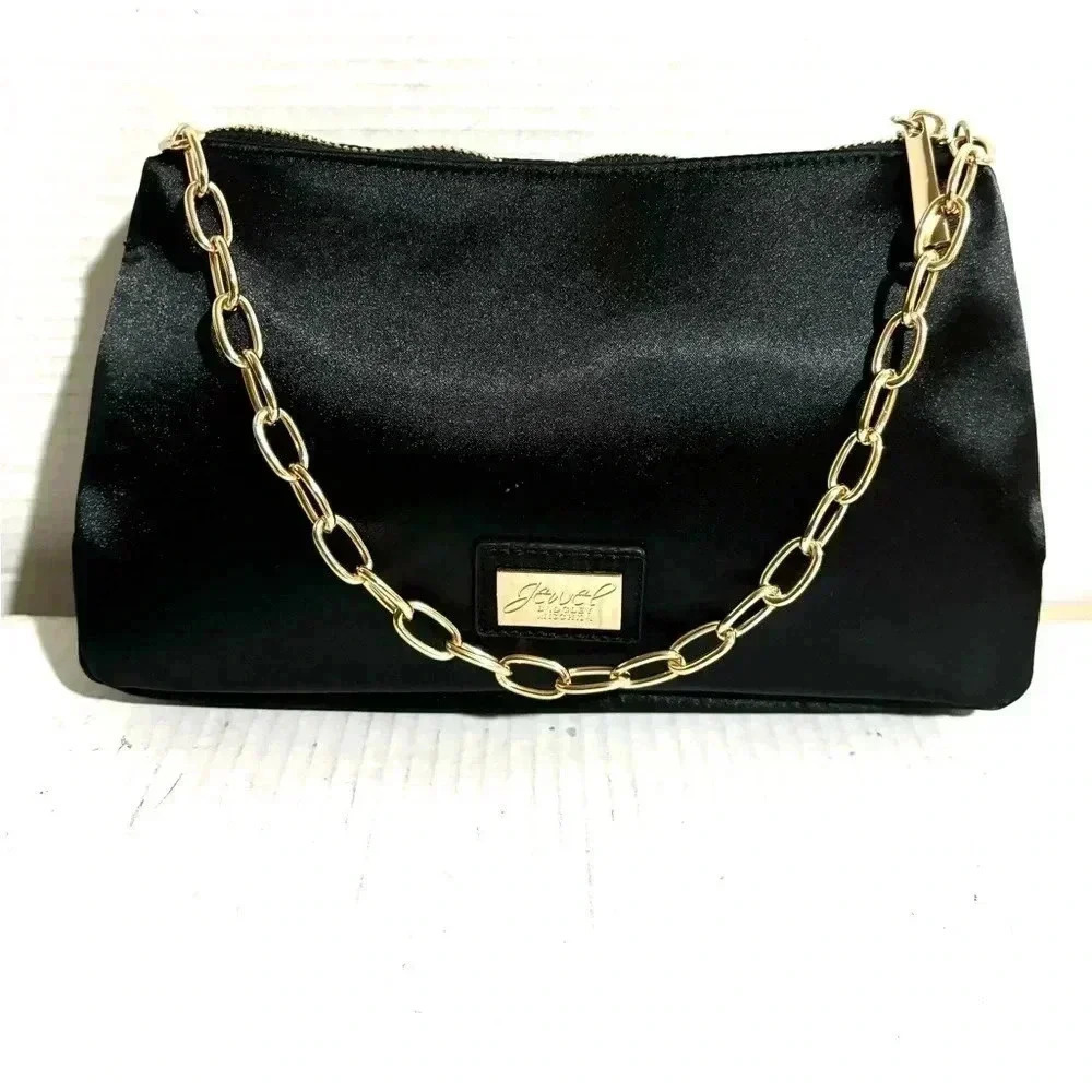 Jewel Badgley Mischka  jewel black polyester evening  shoulder bag